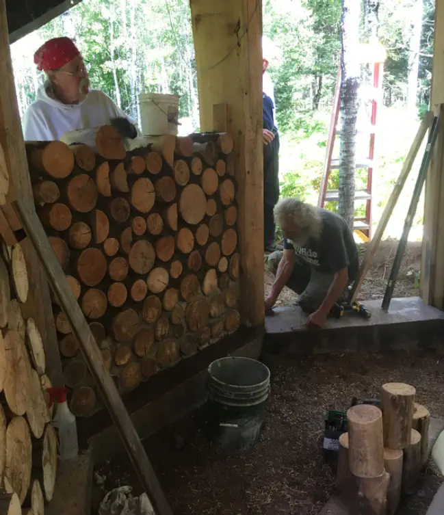 Working on park shelter