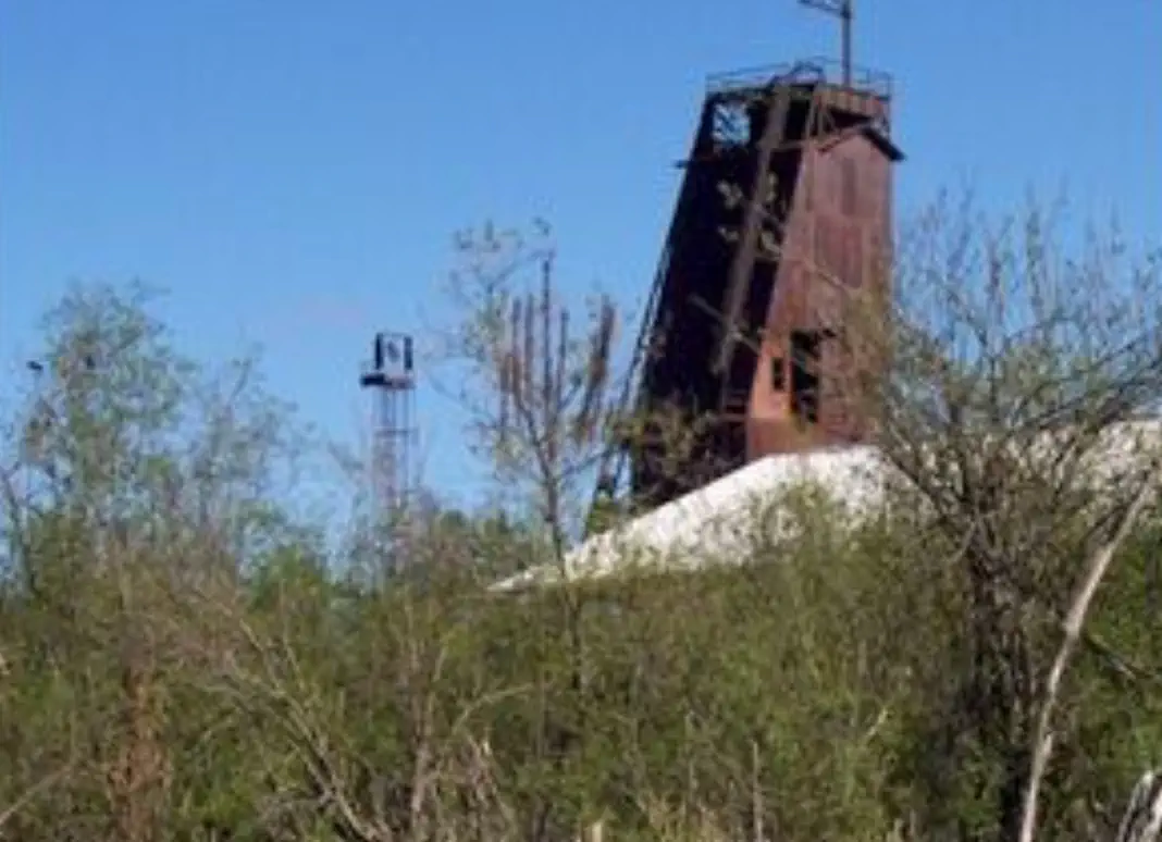 Iron County mine shaft Mine shaft sticking up over trees