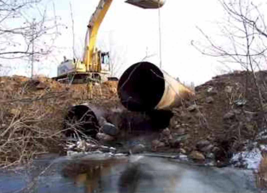 Removing two culverts Removing two culverts