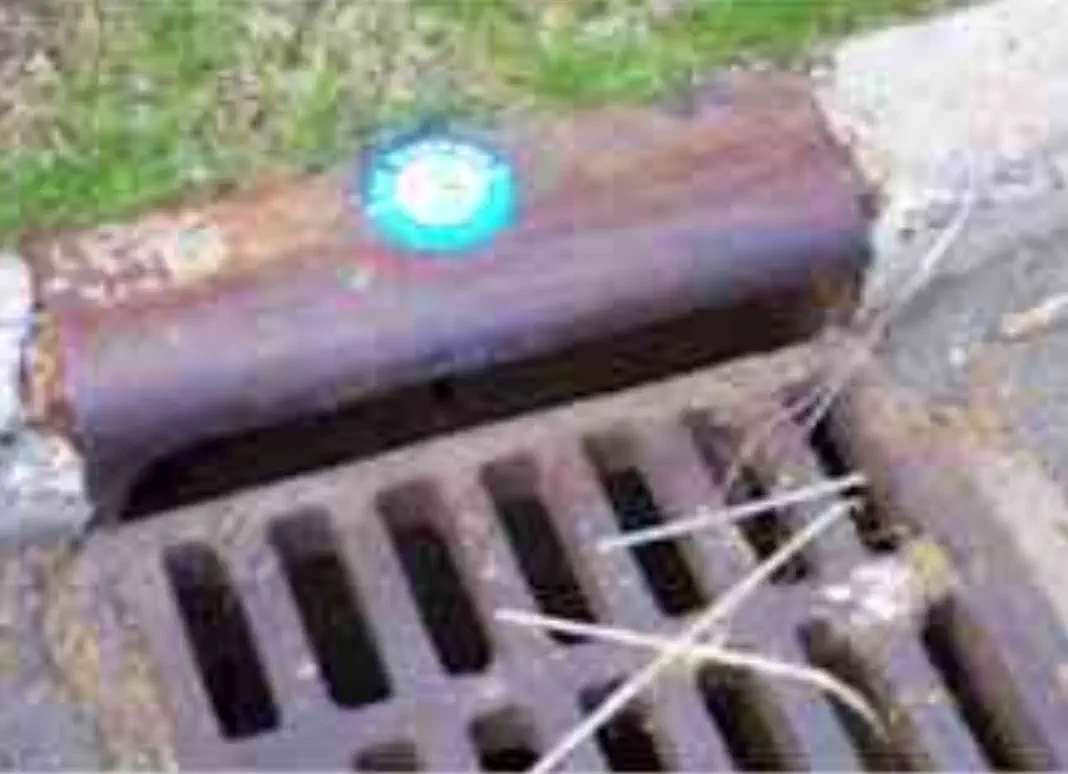 Storm drain Closeup of storm drain